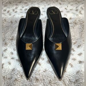 Valentino Garavani Roman Stud Flat Mules